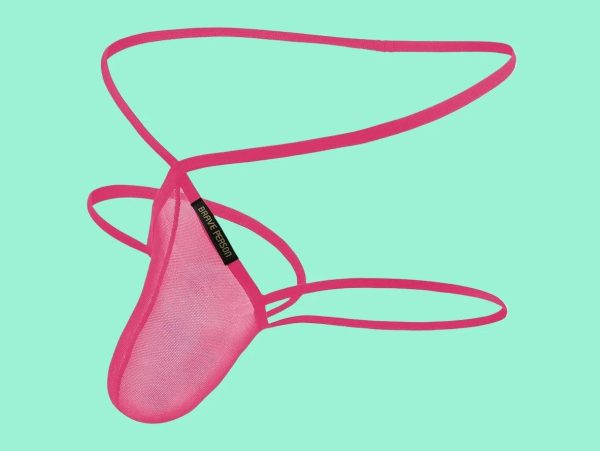 Gay Thongs | BRAVE PERSON Mesh Pure Color Double G-String Online Sale