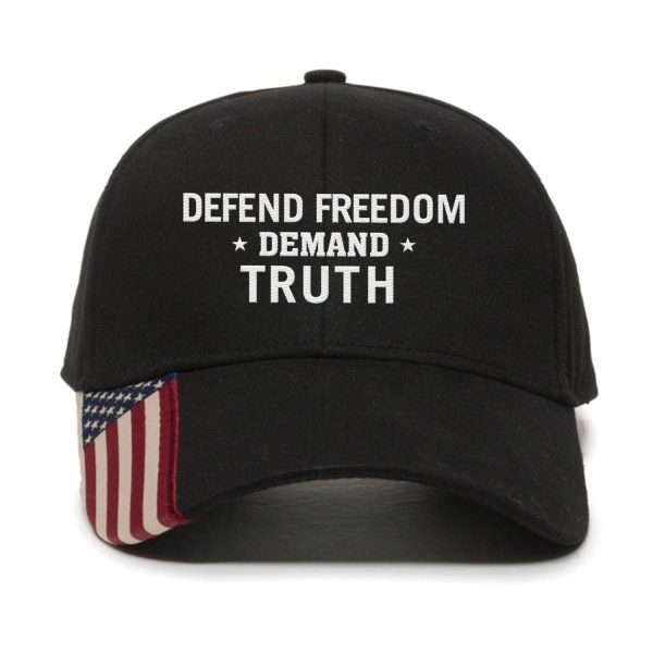 Defend Freedom Demand Truth Premium Embroidered Hat For Cheap - Image 5