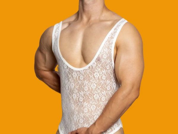Gay Bodysuits | D.M Collection Sexy Lace Bodysuit Online Sale - Image 4
