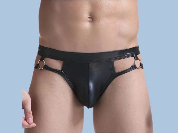 Gay Jock Briefs | Super Sexy Faux Leather Briefs Cheap - Image 3
