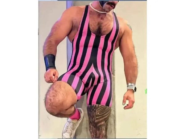 Gay Singlet | Stripe Wrestling Pride Singlet Hot on Sale - Image 3