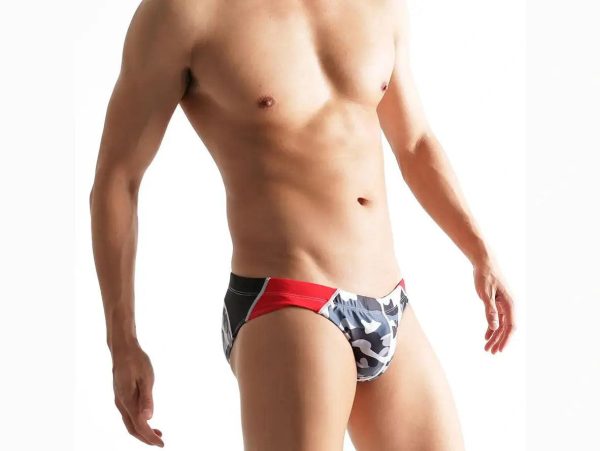 Gay Swim Briefs | UXH Camo Padded Pushup Swim Briefs Online now - Image 2