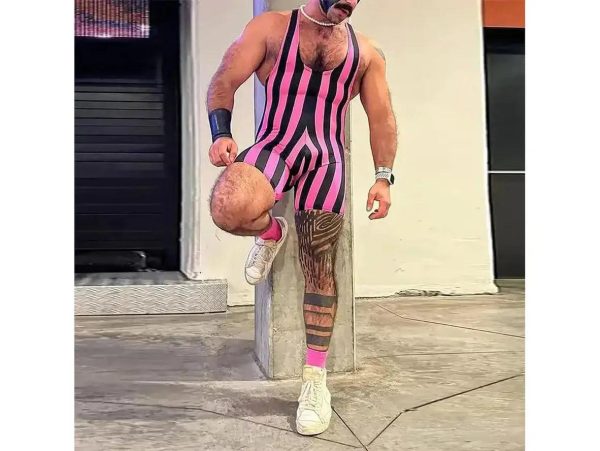 Gay Singlet | Stripe Wrestling Pride Singlet Hot on Sale