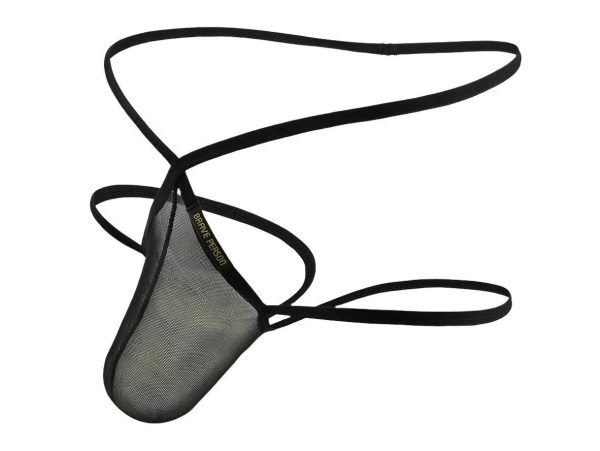 Gay Thongs | BRAVE PERSON Mesh Pure Color Double G-String Online Sale - Image 2