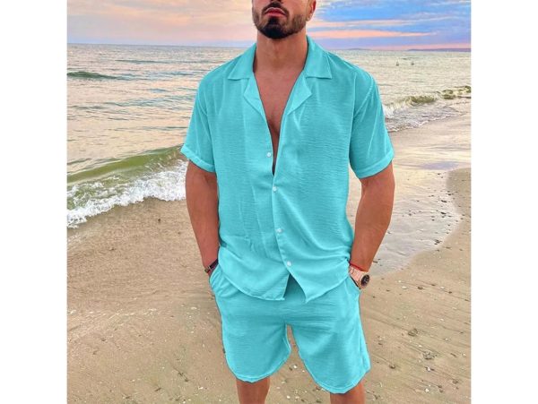 Gay Summer Outfits | Short Sleeve Shirt + Matching Pocket Short Supply - Image 2